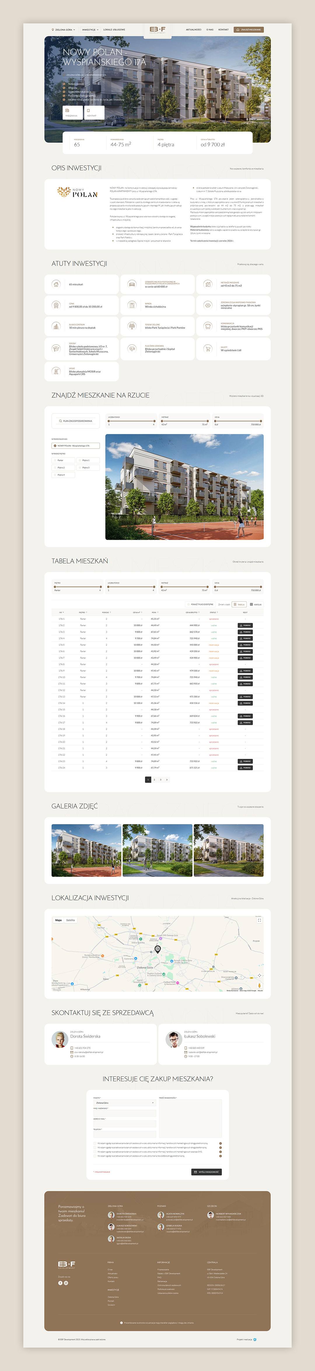 Realizacje CTI - serwis internetowy EBF Development